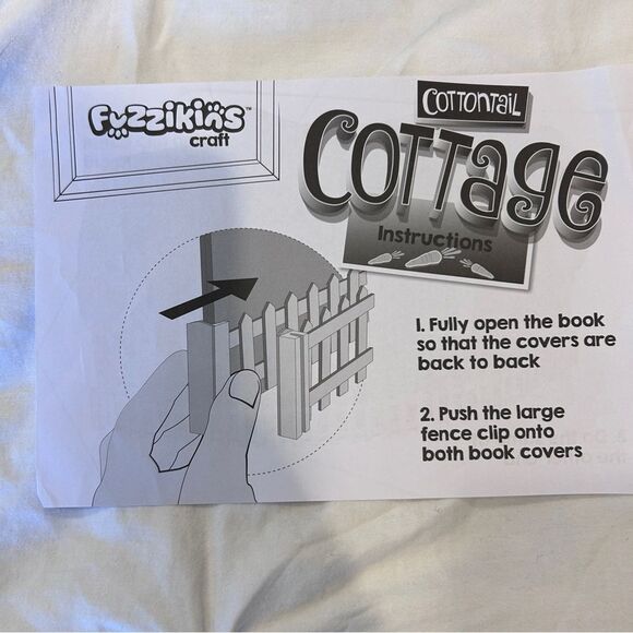 Fuzzikins Craft Cottontail Cottage Pop-Up Playhouse Book Playset for kids 4 & up - Picture 3 of 11